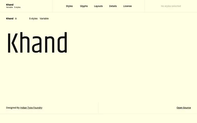 Khand specimen from Fontshare