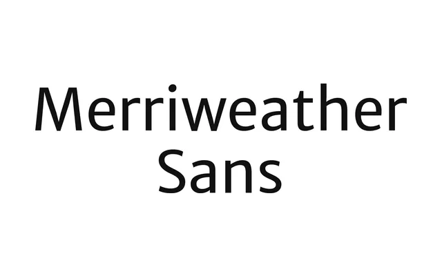 Merriweather Sans specimen from Fontshare