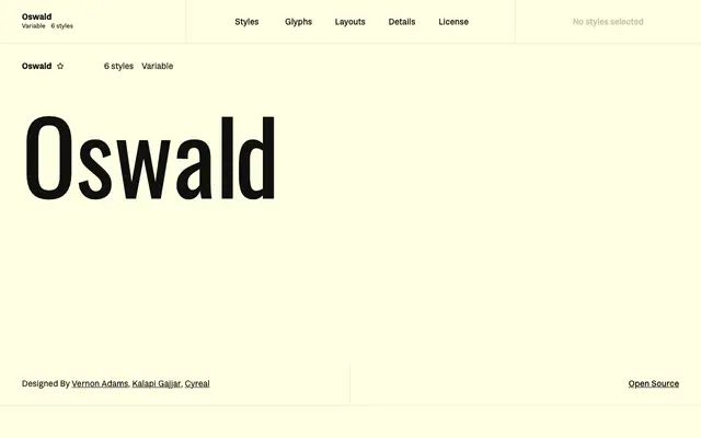 Oswald specimen from Fontshare