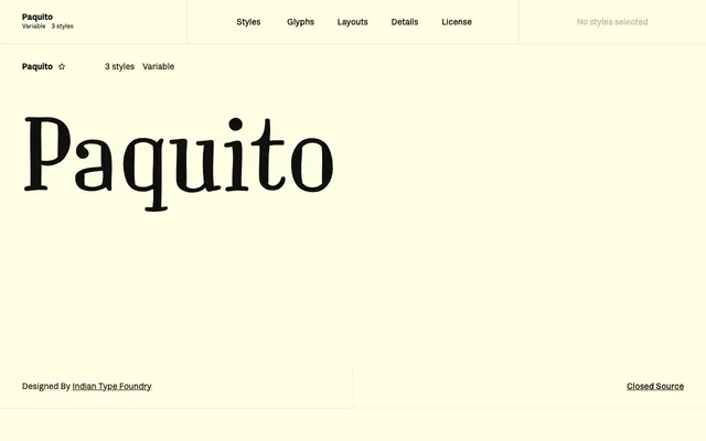 Paquito specimen from Fontshare