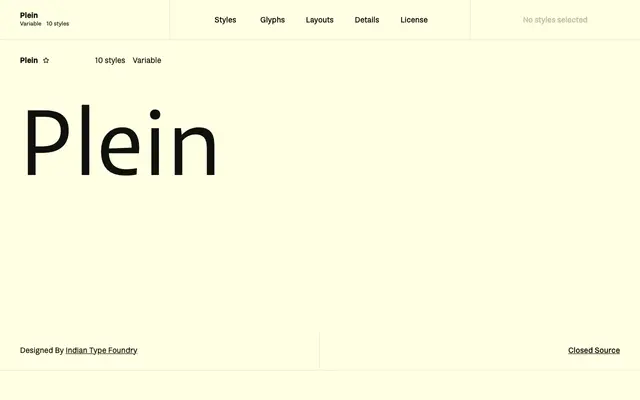 Plein specimen from Fontshare