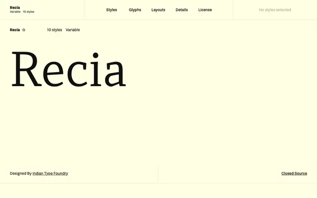 Recia specimen from Fontshare