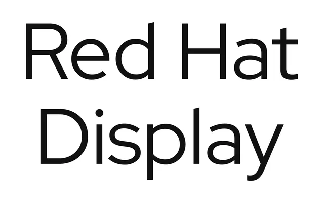 Red Hat Display specimen from Fontshare