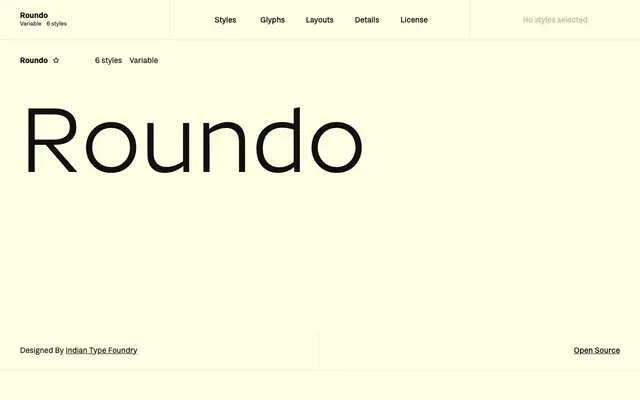 Roundo specimen from Fontshare