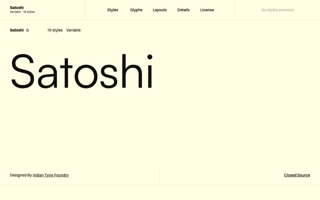 Satoshi specimen from Fontshare