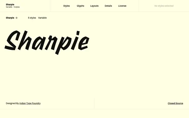 Sharpie specimen from Fontshare