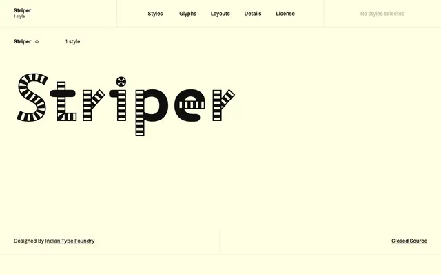 Striper specimen from Fontshare