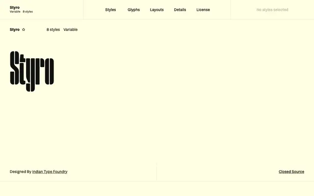 Styro specimen from Fontshare