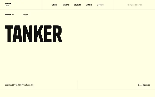 Tanker specimen from Fontshare