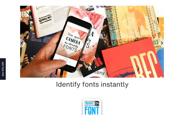 WhatTheFont Mobile App specimen from Fontsmith