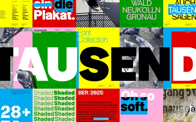 Tausend Collection specimen from Fontwerk