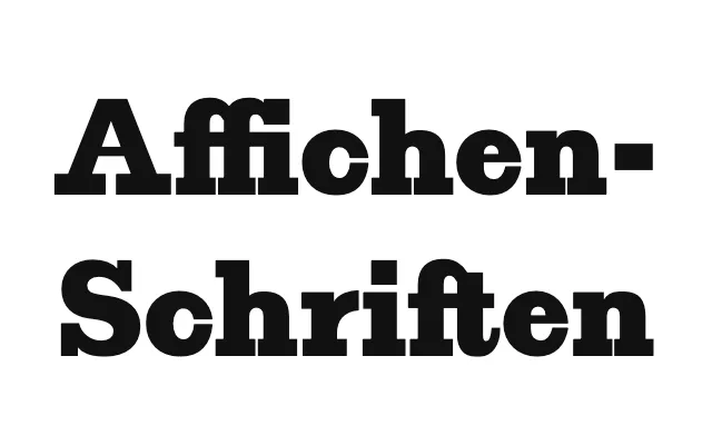 Affichen-Schriften specimen from Forgotten Shapes