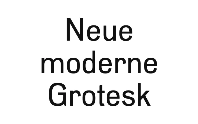 Neue moderne Grotesk specimen from Forgotten Shapes