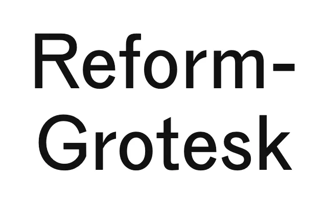Reform-Grotesk specimen from Forgotten Shapes