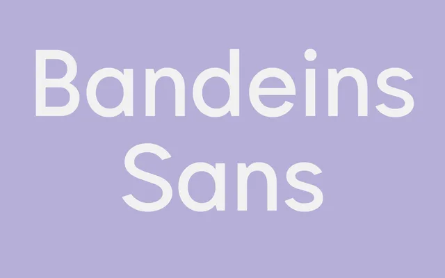 Bandeins Sans specimen from Format.otf