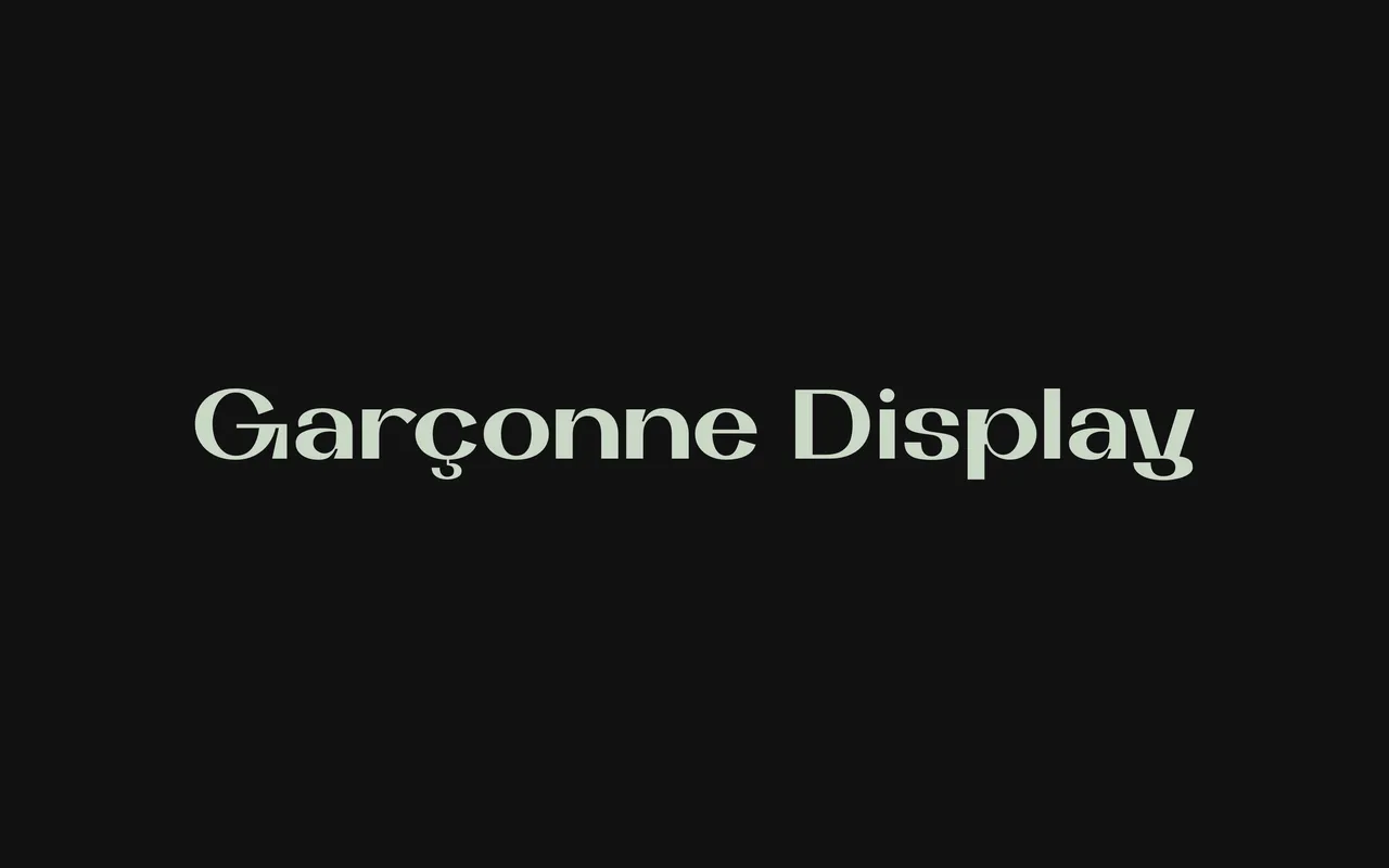 Garçonne Display specimen from Format.otf