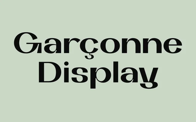 Garçonne Display specimen from Format.otf