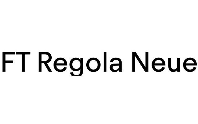 FT Regola Neue specimen from Formula Type