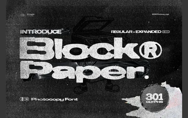 Blockpaper specimen from Fortunes