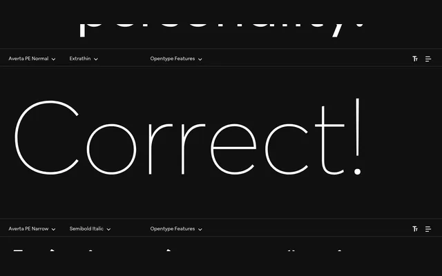 Averta PE specimen from Foundry Five