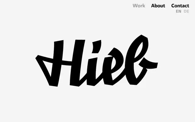 Hieb Lettering specimen from Franziska Weitgruber