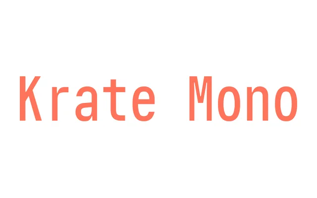 Krate Mono specimen from FredsFonts