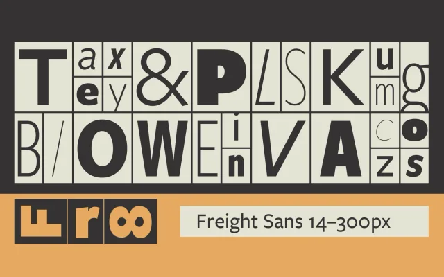 Freight Sans specimen from Freight Collection