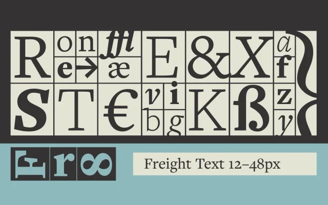 Freight Text specimen from Freight Collection