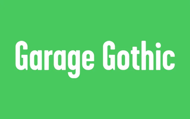 Garage Gothic specimen from Frere-Jones