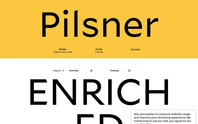 Pilsner specimen from Frere-Jones