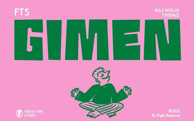 FTS Gimen specimen from Freya Type Studio