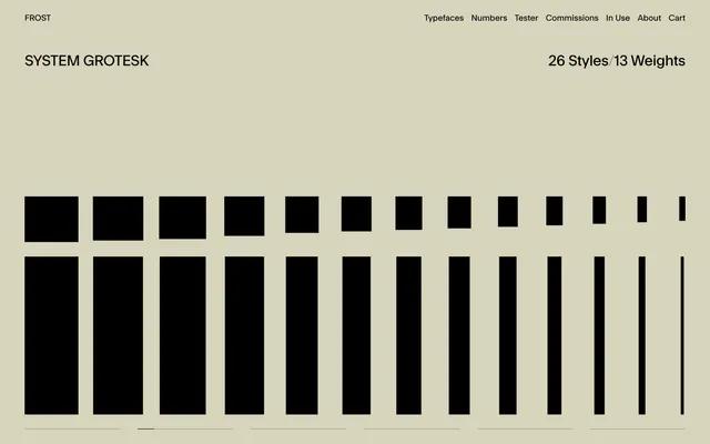 System Grotesk specimen from Frost