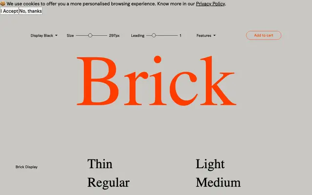 Brick specimen from Fuerte Type
