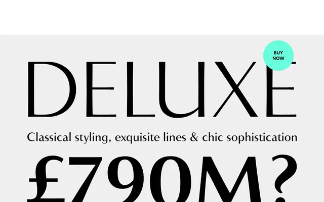 Accent Graphic specimen from G-Type
