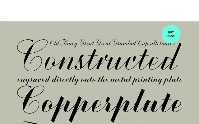 Copperscript specimen from G-Type