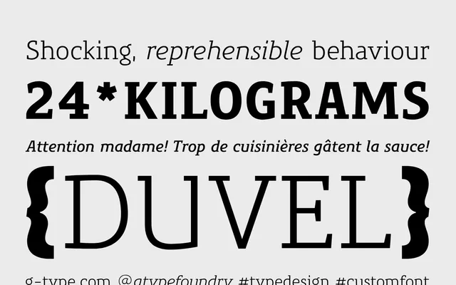 Precious Serif specimen from G-Type
