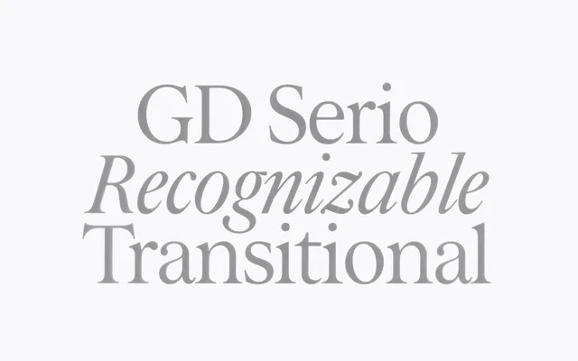 GD Serio specimen from GD Foundry