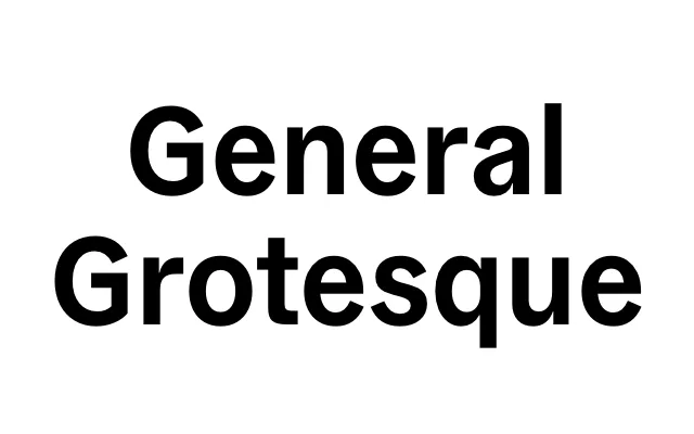 General Grotesque specimen from General Type Studio