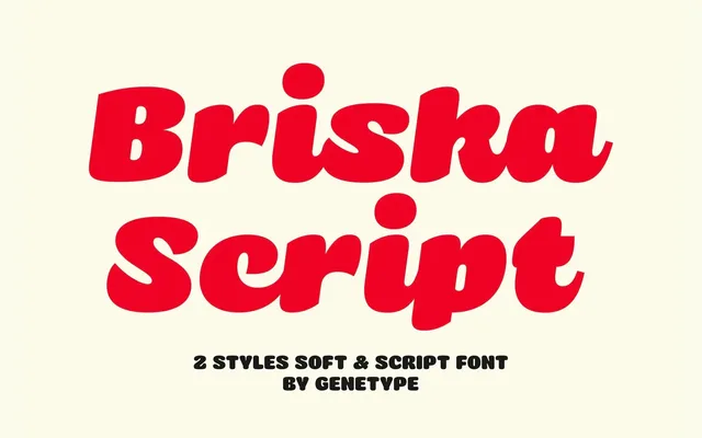 Briska Script specimen from Genetypeco