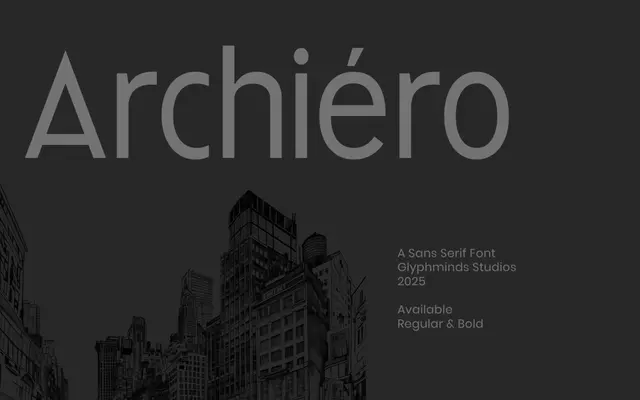 Archiéro specimen from Glyphminds Studios