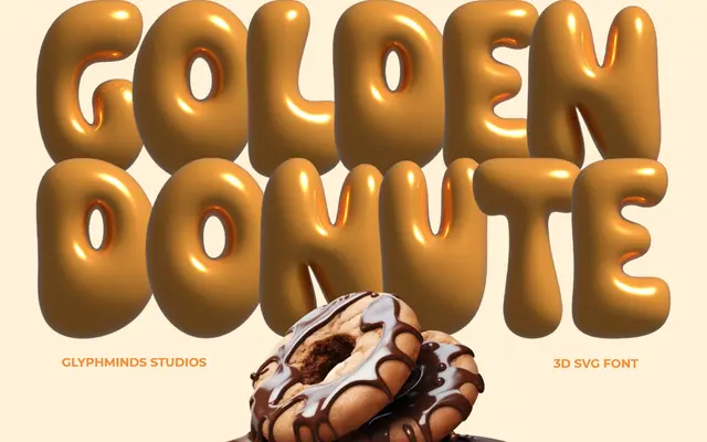Golden Donut specimen from Glyphminds Studios