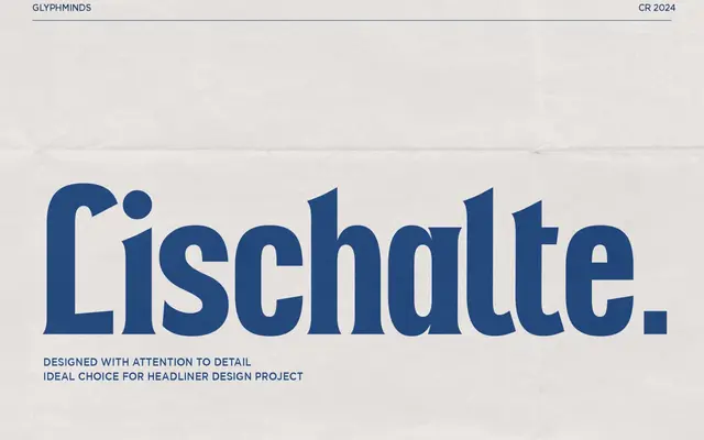 Lischalte specimen from Glyphminds Studios