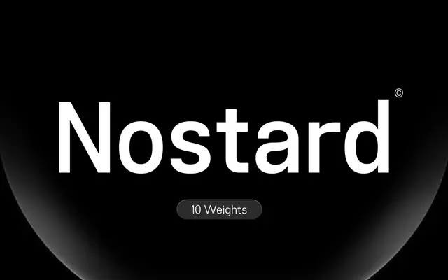 Nostard specimen from Glyphminds Studios