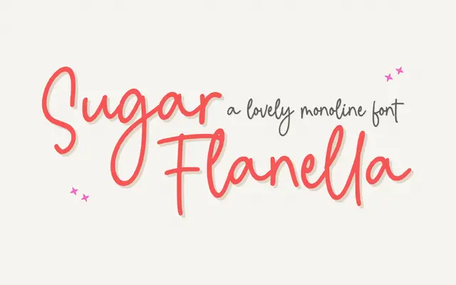 Sugar Flanella specimen from Glyphminds Studios
