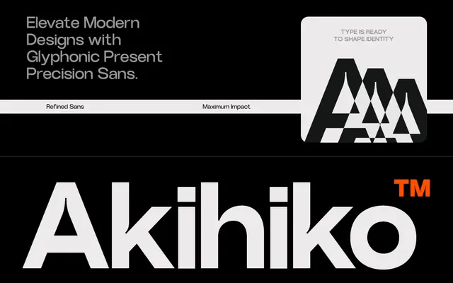 GC Akihiko - Modern Precision sans specimen from Glyphonic