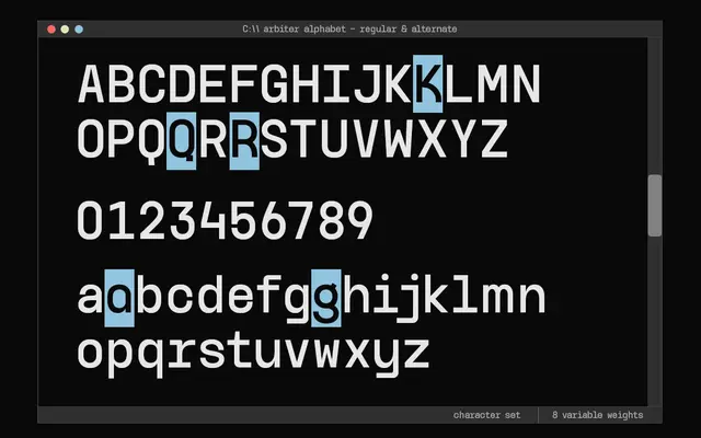 GC Arbiter specimen from Glyphonic