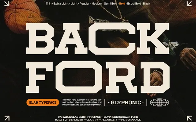 GC Back Ford specimen from Glyphonic