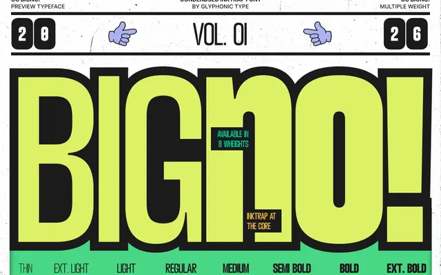 GC Bigno specimen from Glyphonic