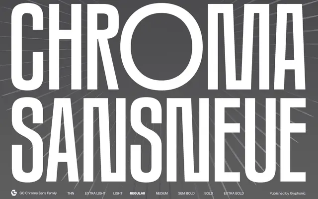 GC Chroma specimen from Glyphonic