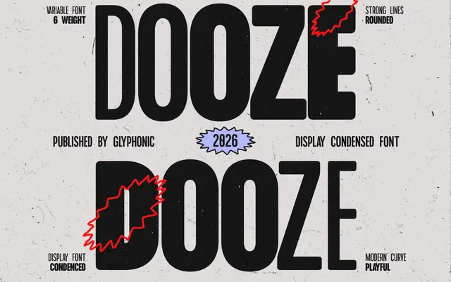 GC Dooze specimen from Glyphonic